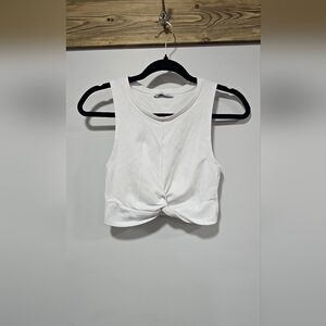 ZARA faux knot crop tank